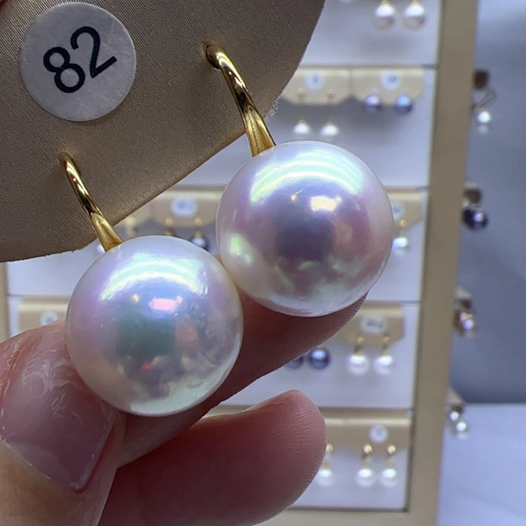 淡水珍珠耳饰银S925镶嵌