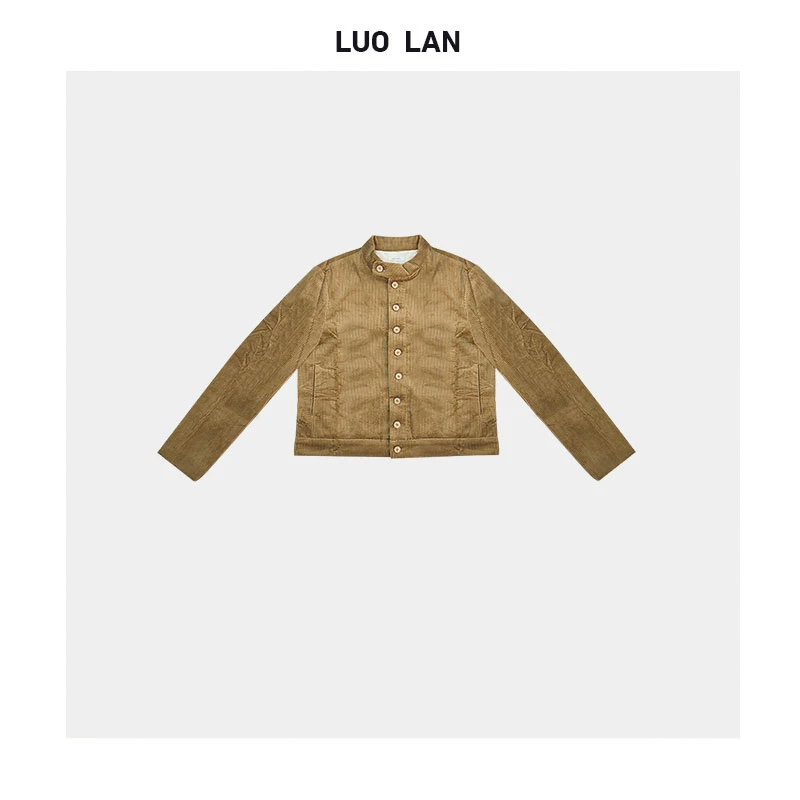 【KAREN】2024秋小众女装高级质感复古老钱风条绒夹克 YLM0060