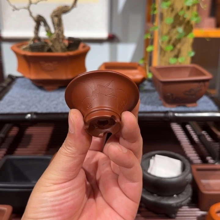 紫砂花盆原矿紫泥