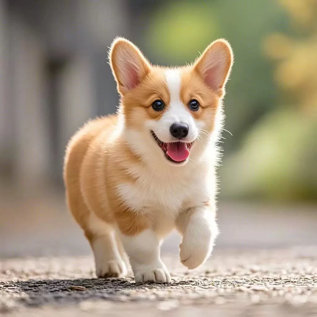 幼犬奶油双色三色可爱伴侣犬柯基 一物一拍