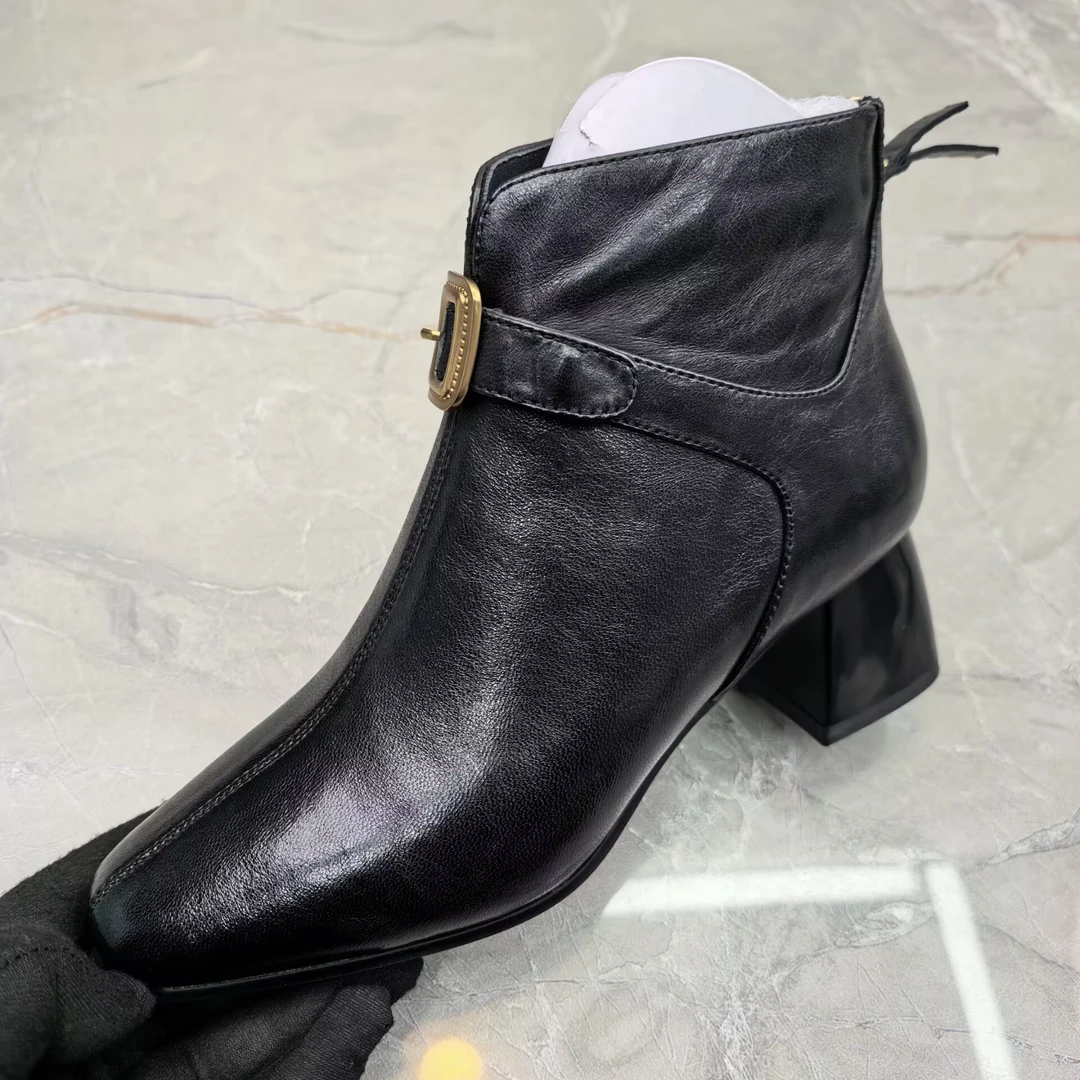 f（孤品）37/36/35码粗跟女靴(羊皮)53054-2880-63288