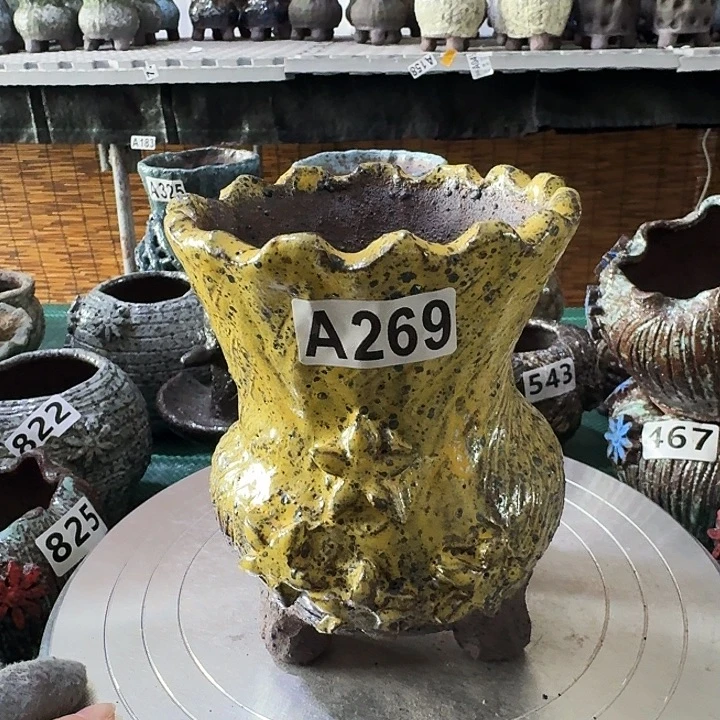 内口10高14粗陶手工制作