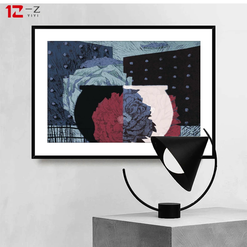 《洛阳红》 立体黑色边框有机玻璃 客厅卧室玄关餐厅家居装饰挂画