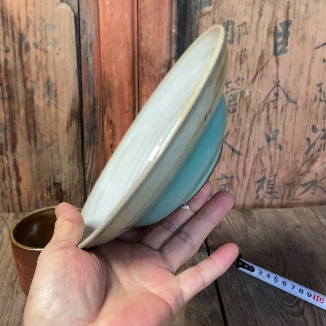 浪鬼家釉绘柴烧盘