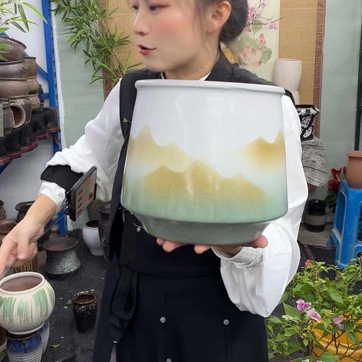 19-21 -粗陶花盆有孔