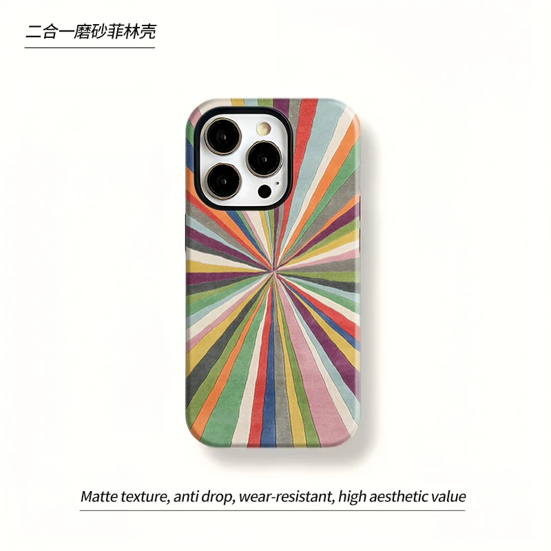 油画光线适用iphone16苹果15手机壳14promax套13新款12磨砂11高级