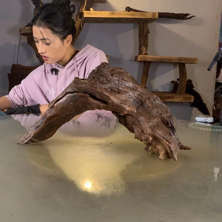 龙***头天然的云南紫柚木会黄水