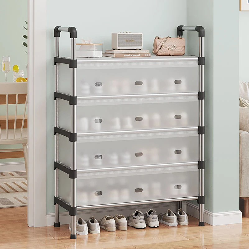 鞋柜鞋架子简易鞋收纳架家用耐用经济型鞋柜防潮多层半透明鞋柜
