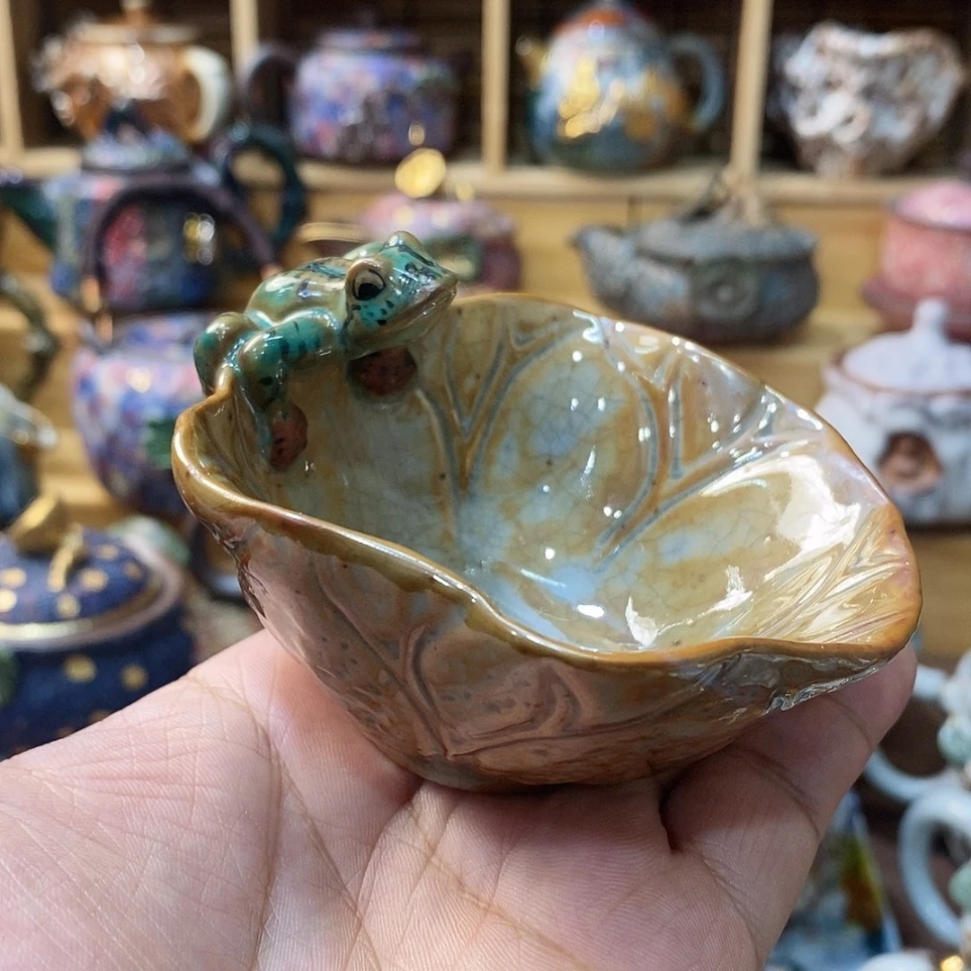 粗陶志野柴烧茶器