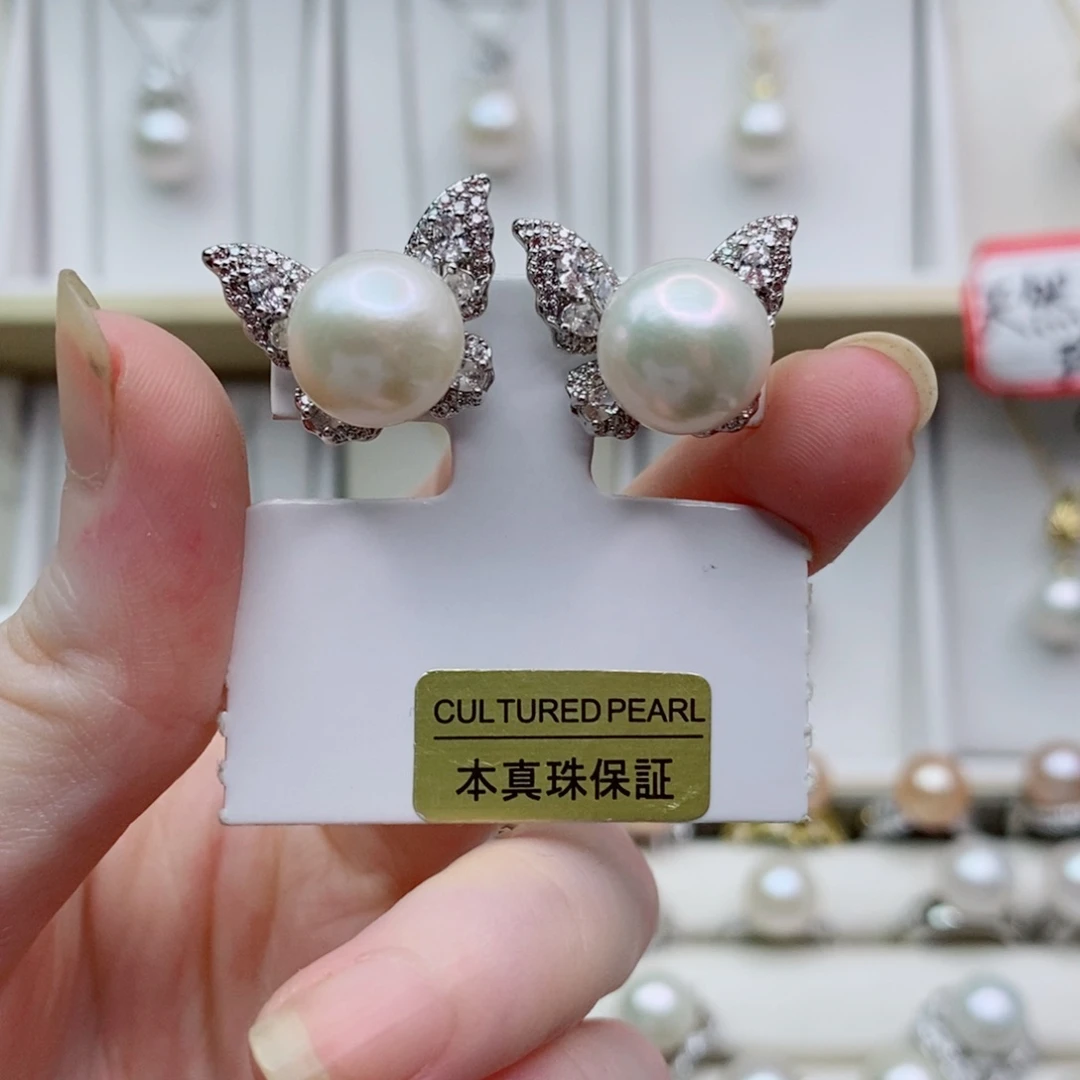 淡水珍珠耳饰未镶嵌11+A