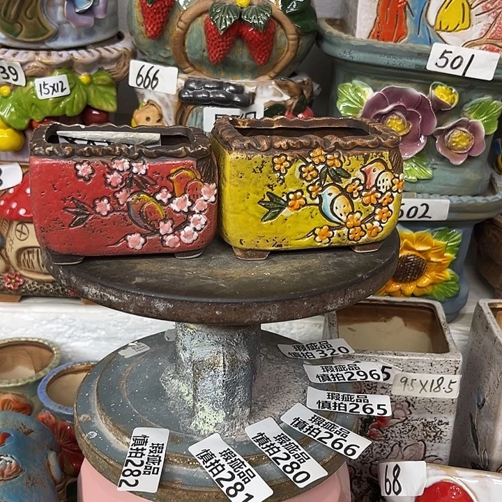 粗陶材质多肉花盆