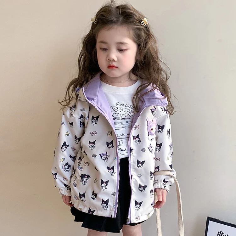 女童库洛米外套2025新款春季女孩韩版洋气时髦运动夹克女宝宝春装