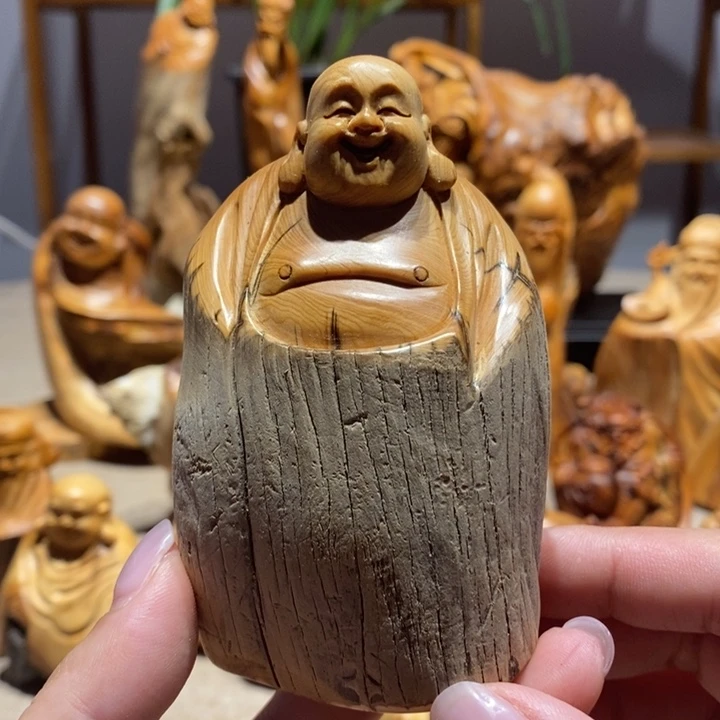 柏木（崖柏）原皮手把乐乐