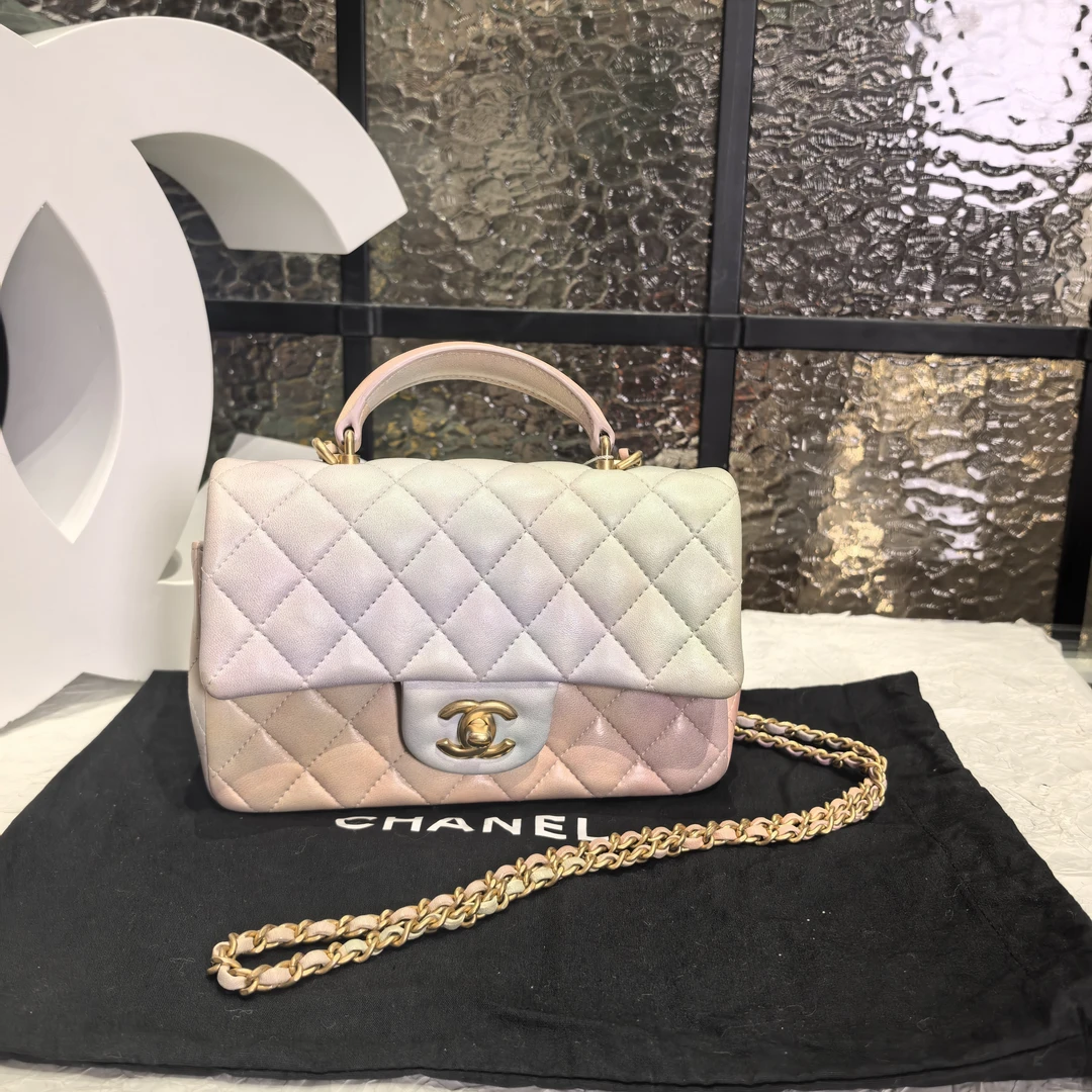 95新 Chanel/香奈儿 Chanel mimi口盖手柄包 24110046-01