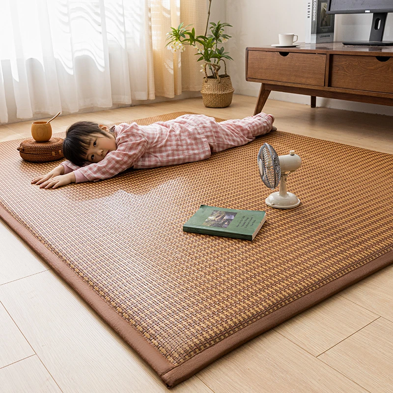 富安娜2025新款凉席地垫睡觉打地铺神器榻榻米床垫午睡垫家用藤席