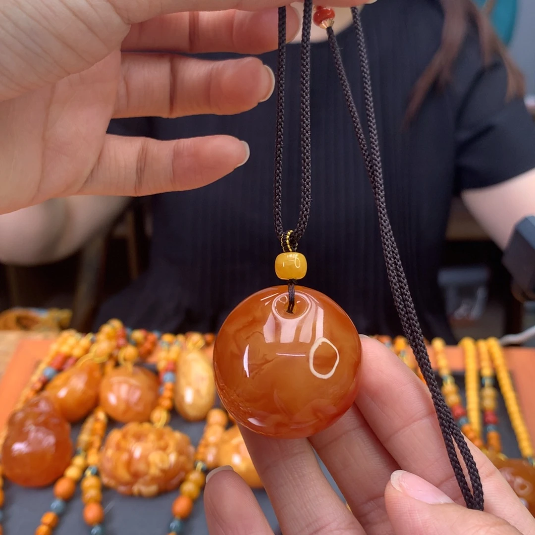 蜜蜡颈饰未镶嵌天然