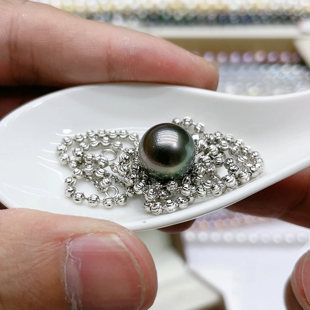 海水珍珠颈饰银S925镶嵌