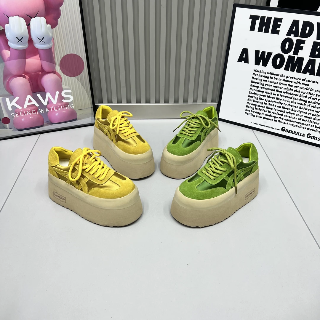 1674-1387时尚百搭休闲潮鞋厚底潮流系带春季