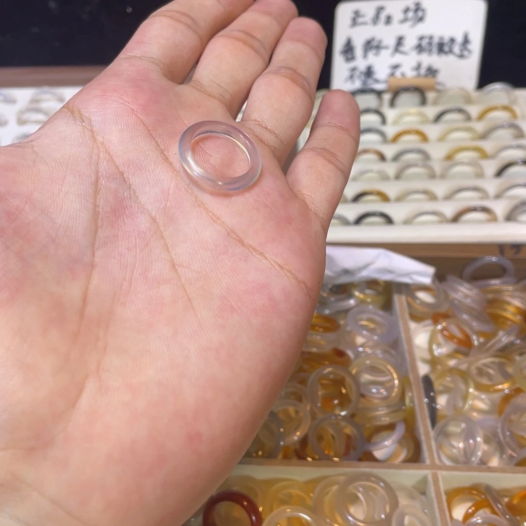 玛瑙/玉髓戒指未镶嵌10号港9