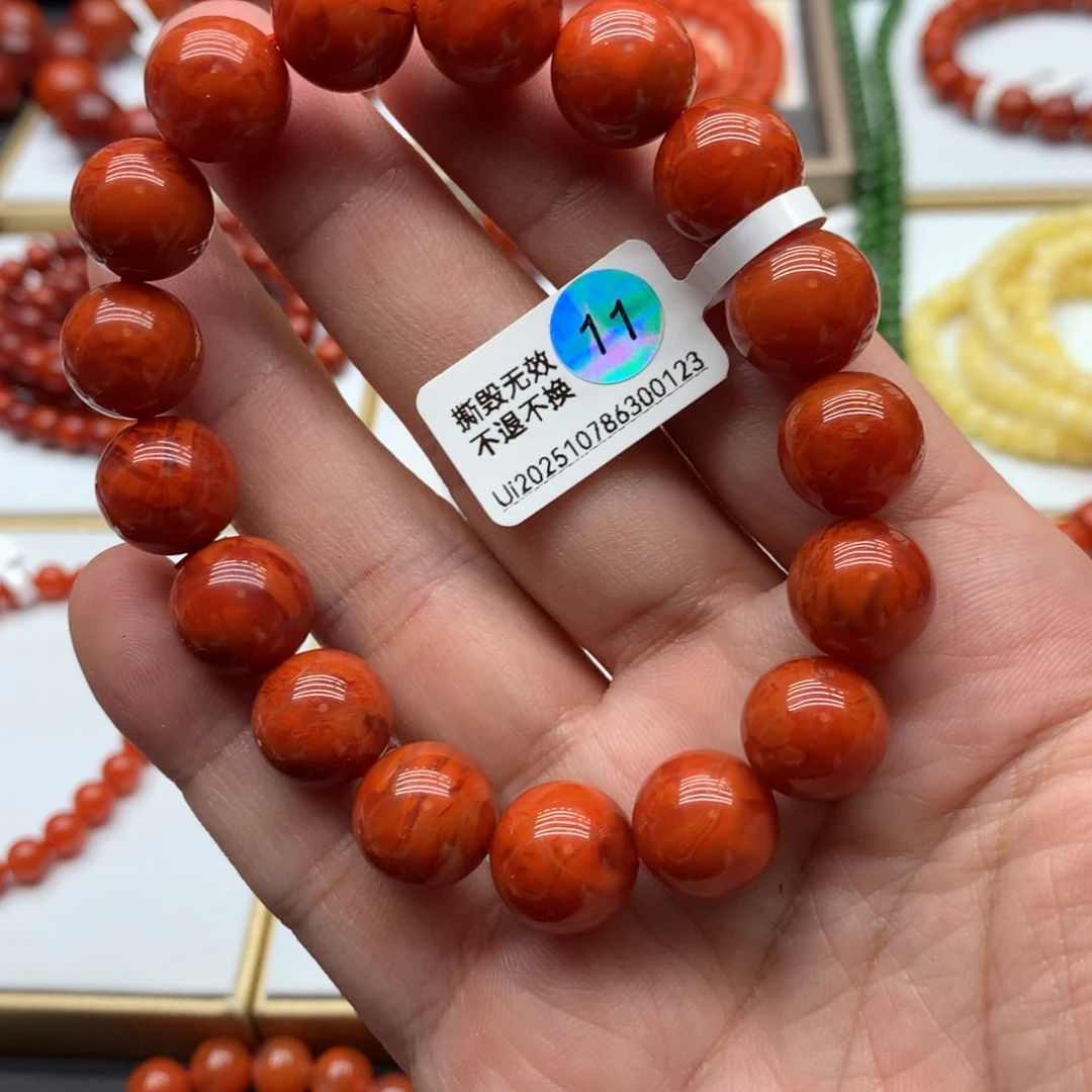 南红玛瑙手链未镶嵌
