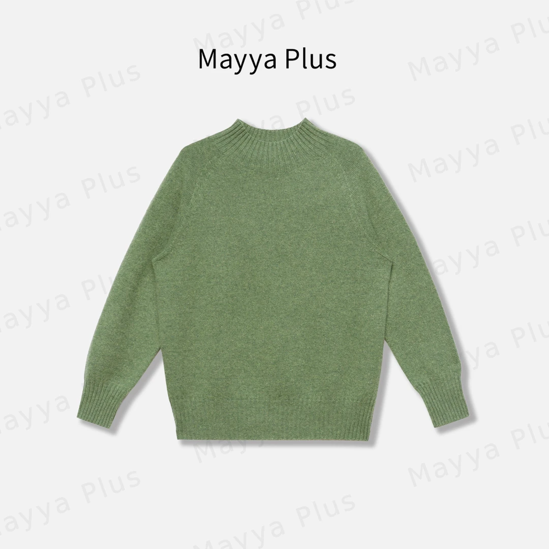 【暖羊羊】Mayya Plus100羊毛轻奢气质显瘦百搭款毛织上衣32448323