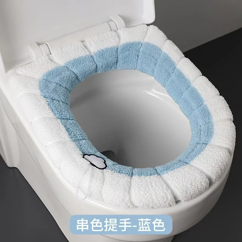 O型马桶垫加厚毛绒坐便套通用马桶垫马桶圈坐垫加绒坐便器套