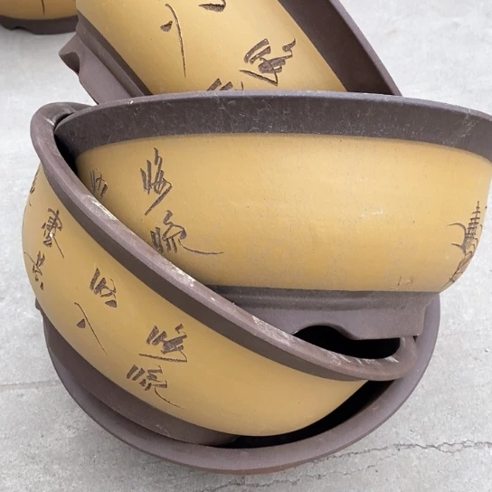 紫砂花盆120/4。37-14.5微瑕