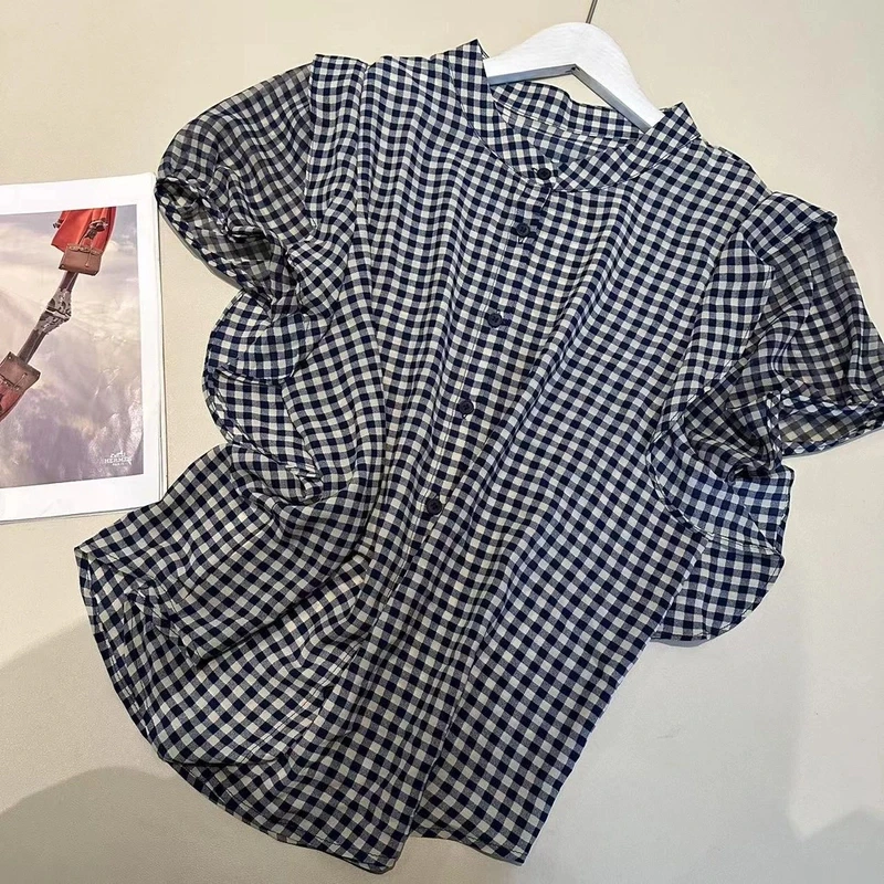 【运费补贴】25830夏款圆领设计感时尚百搭短袖显瘦上衣女洋气休闲