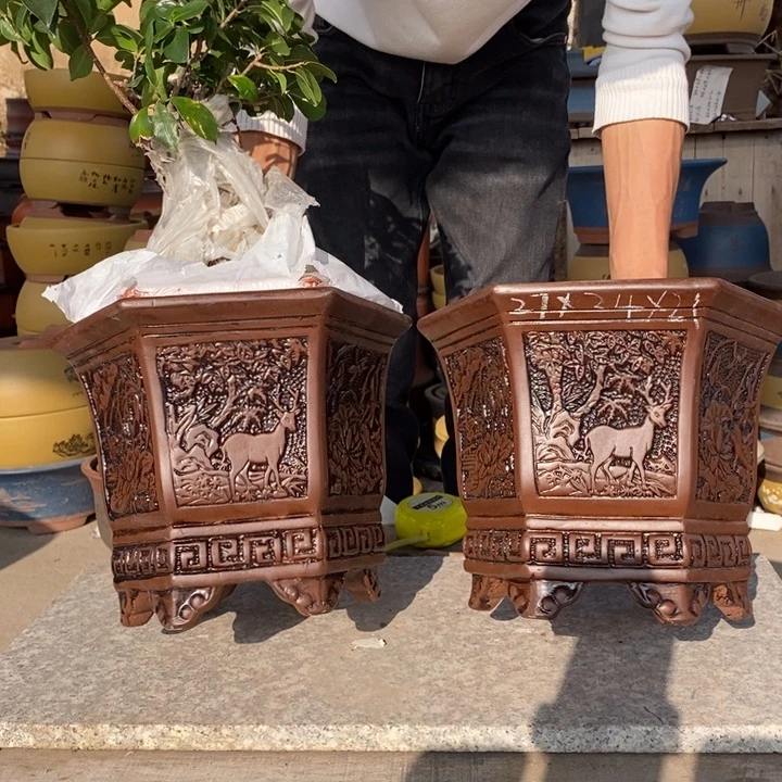 紫砂花盆紫砂特价包邮