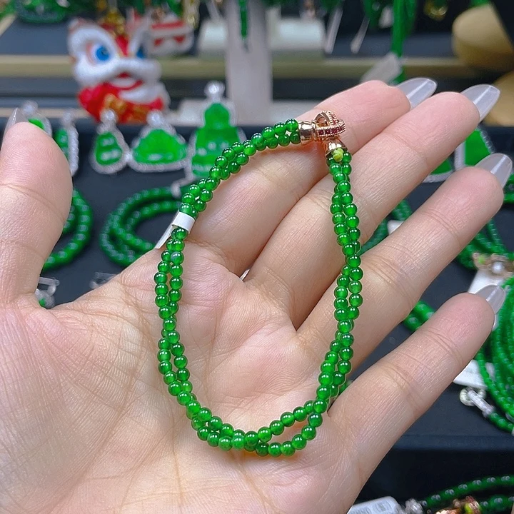 未镶嵌手链翡翠2排手链