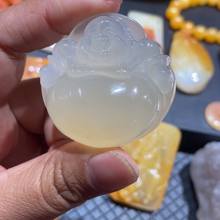 石英质玉（黄龙玉）未镶嵌挂件