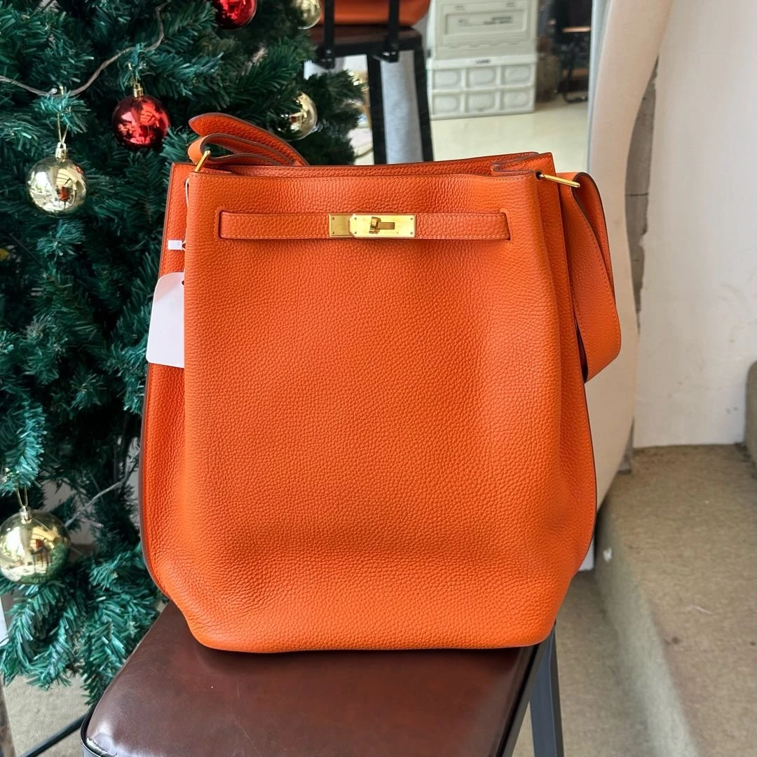 99新 Hermes/爱马仕 99新爱马仕 Kelly 橙 26金扣d9309