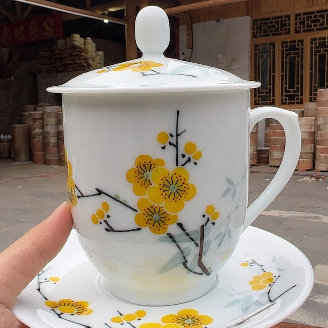 瓷柴窑 黄梅2号杯，微瑕