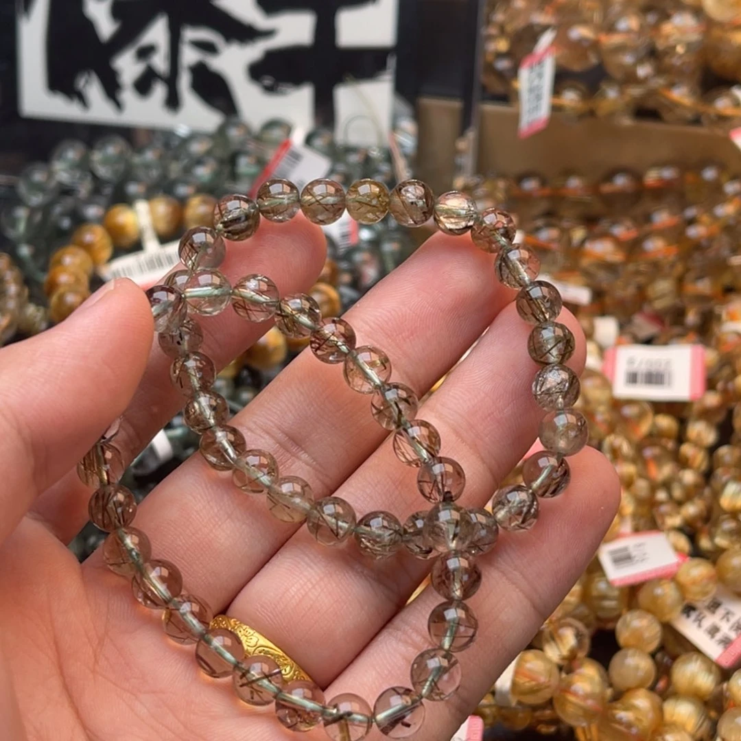 未镶嵌手链水晶7.2m绿发晶