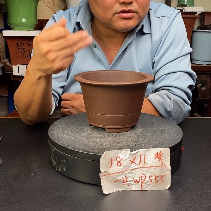 紫砂花盆货号一只WP555