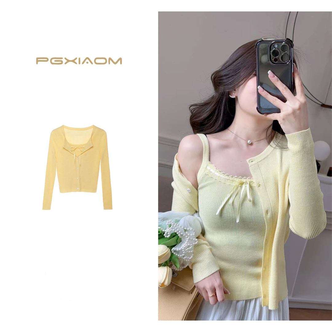 【PGXIAOM】润秀定制三色针织两件套套装TZ9739