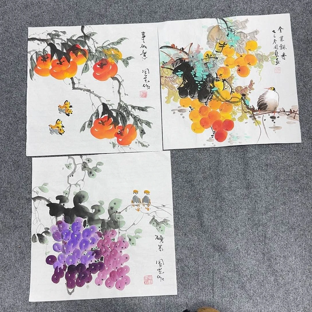 国画30*30纯手绘周艺随机发一张