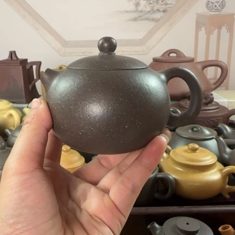 紫砂壶梨皮天青200cc