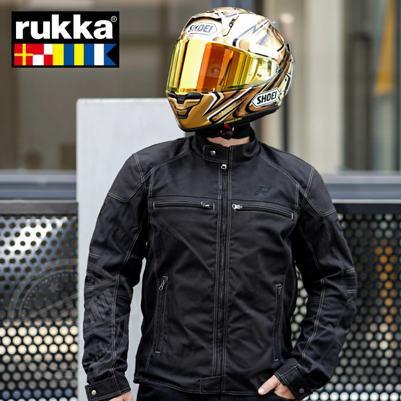 RUKKA卢卡摩托车骑行服男雷莫透气机车赛车服四季rukka拉力服