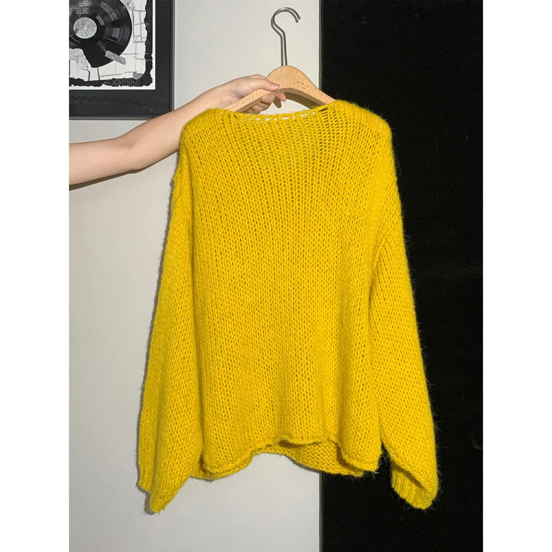 好看！！美到心坎了！镂空长袖针织毛衣女2025秋季新款宽松百搭上衣