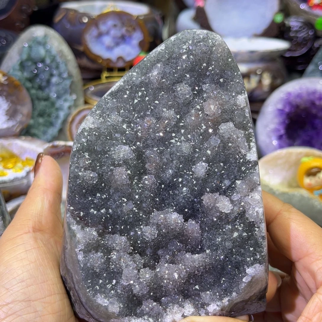 未镶嵌紫晶摆件水晶