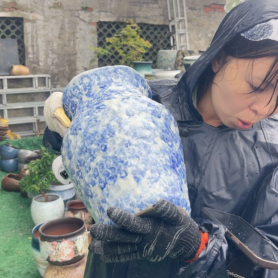 紫砂花盆王嫂花盆0611-181无孔高30口20
