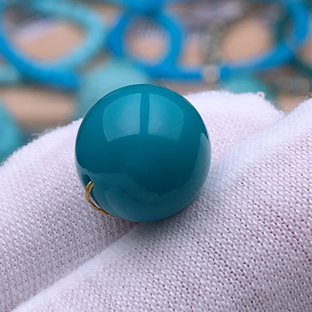 绿松石未镶嵌珠宝奇石12.6mm