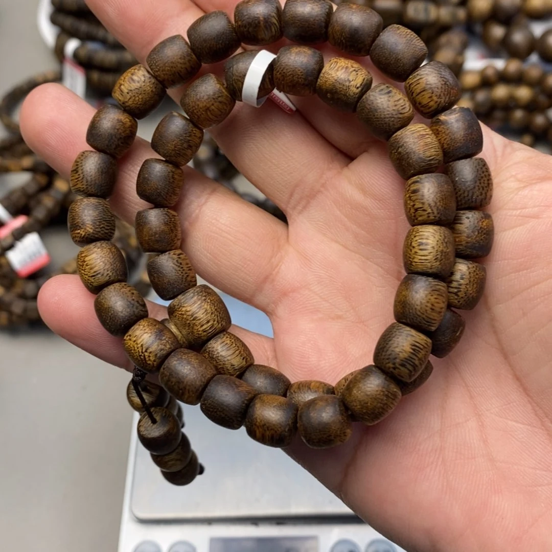沉香手串鼓珠双圈21多样性发一