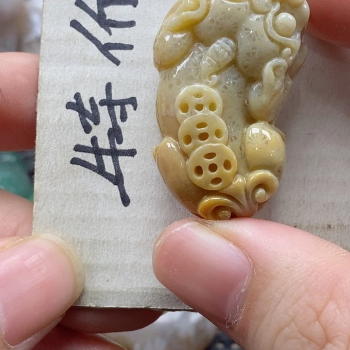 硅化珊瑚（珊瑚玉）颈饰未镶嵌