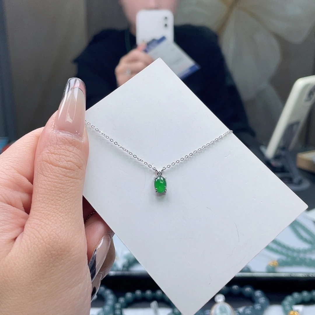 翡翠银S925镶嵌套链