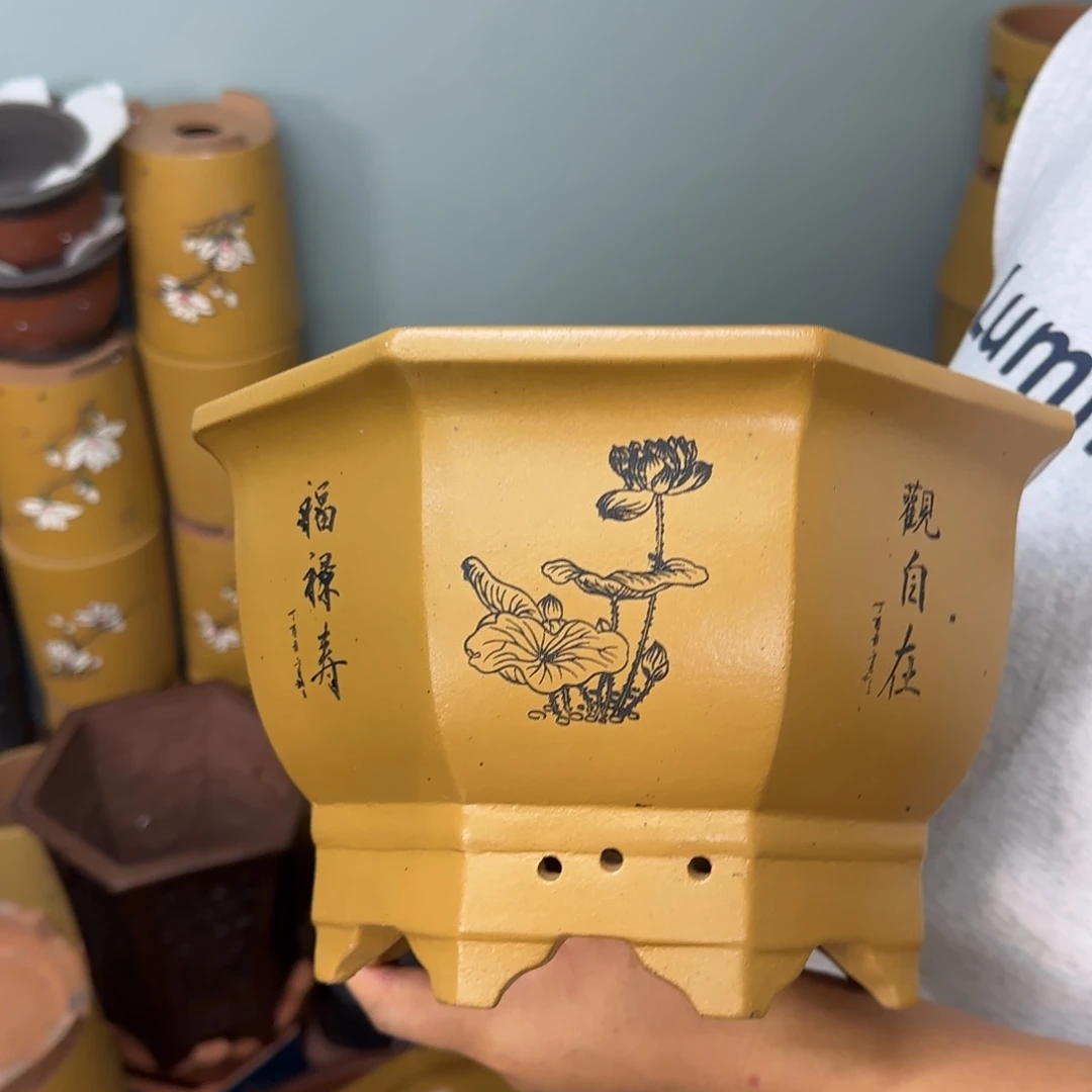 紫砂花盆口径27.17口径
