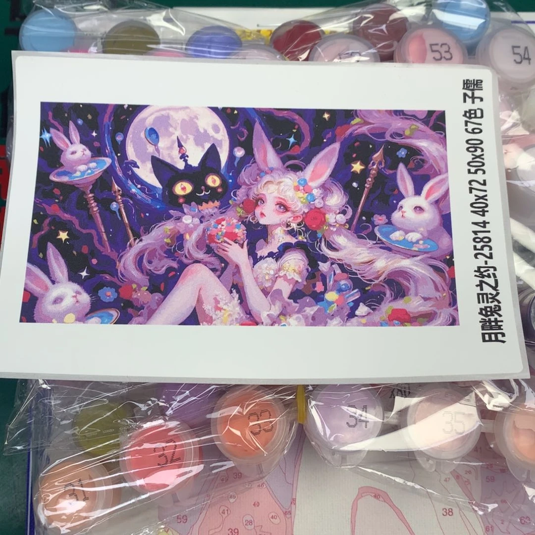 棉布月畔兔灵之约中尺寸棉布