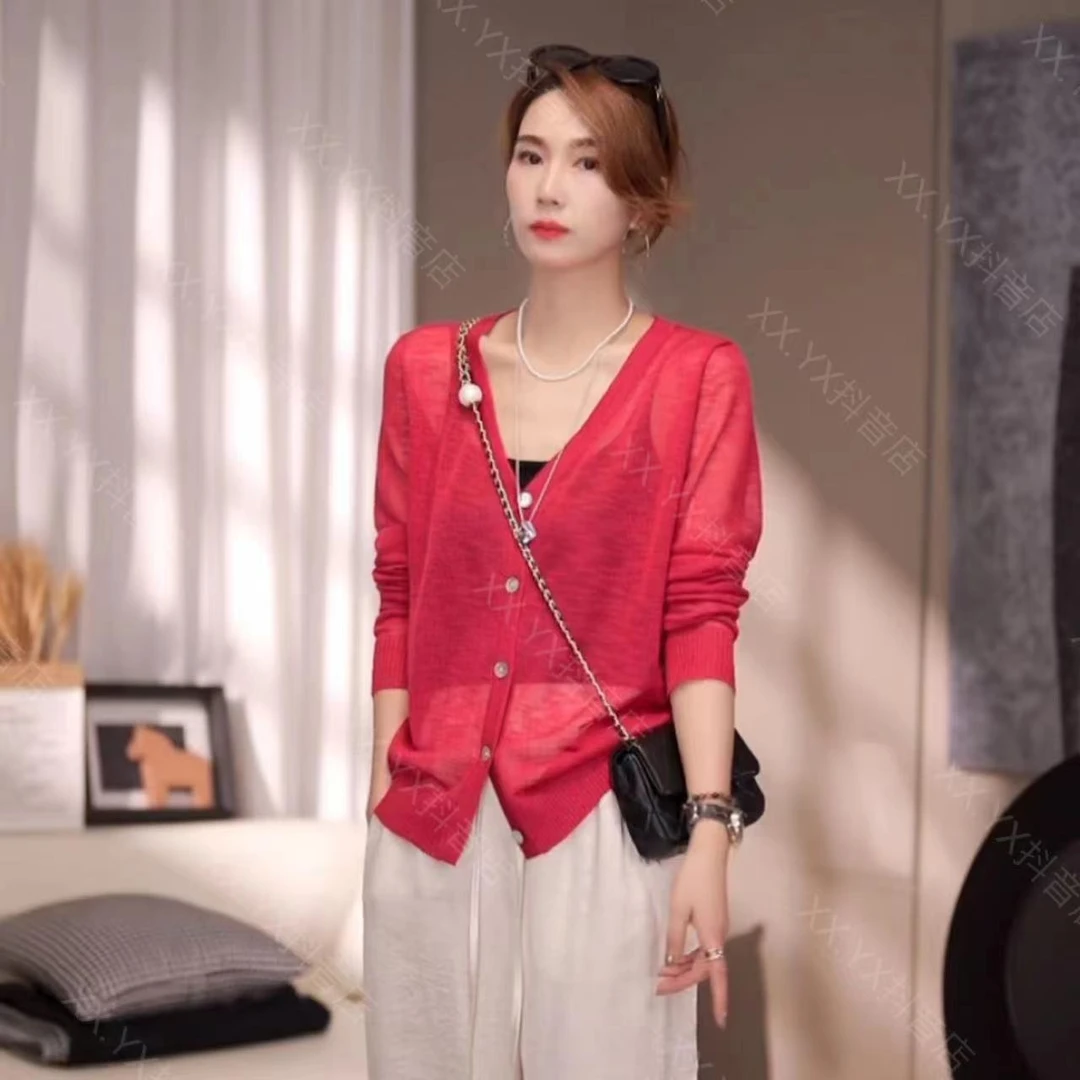 XX.YX（万能搭）夏季竹节麻韩系慵懒风百搭空调防晒开衫6718