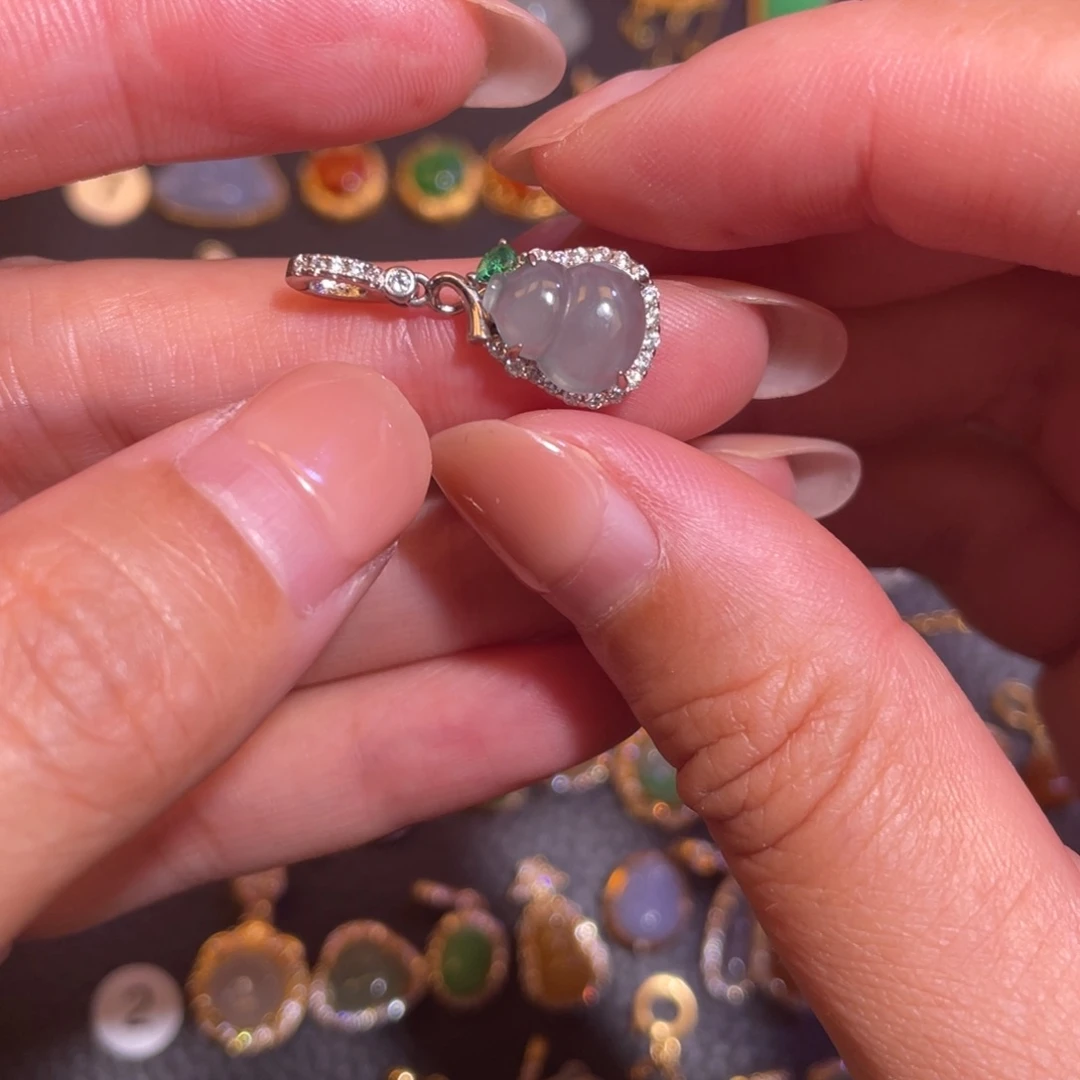 翡翠银S925镶嵌颈饰